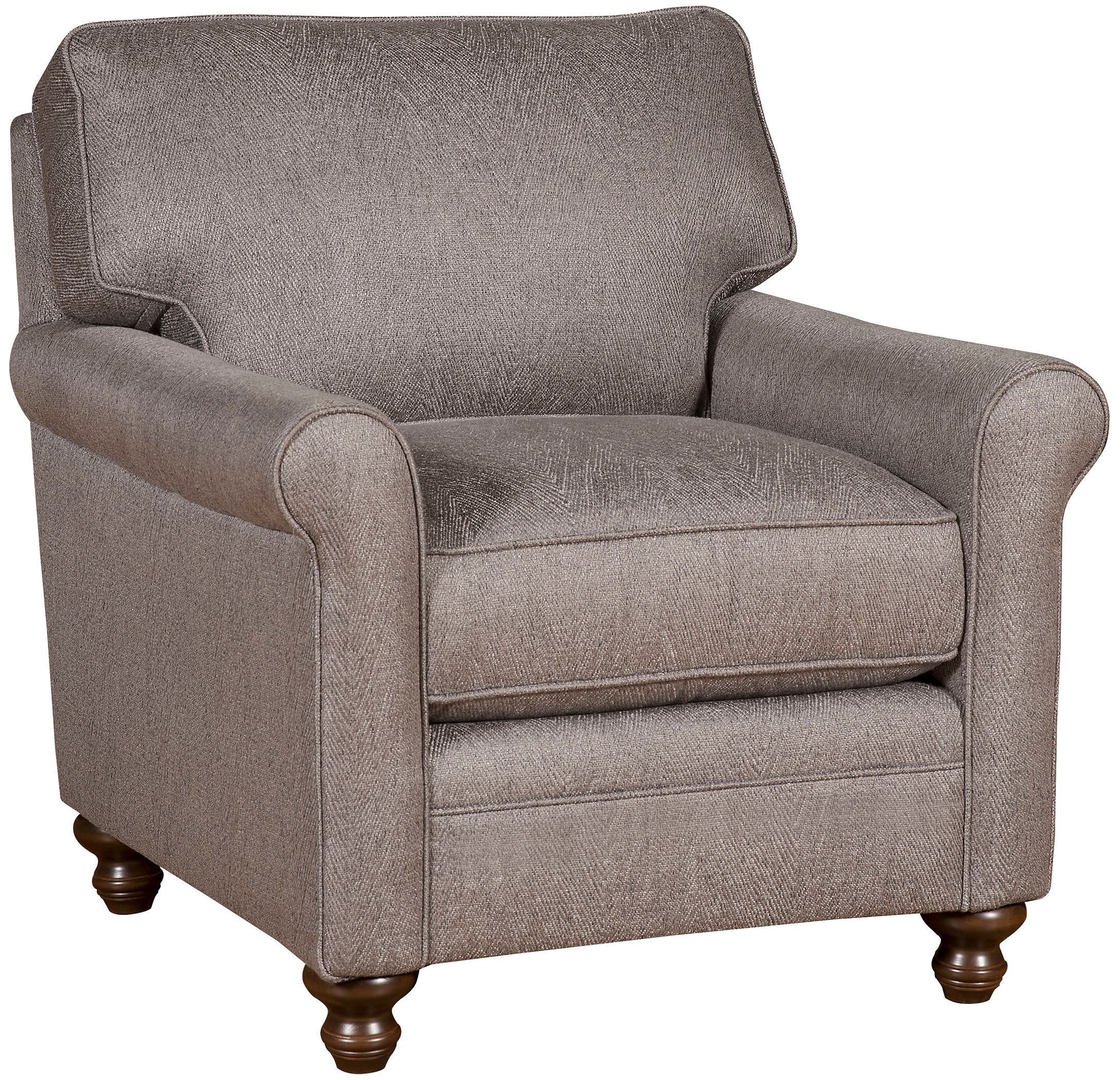 King Hickory Living Room Cory Chair with Sock Arm, And Attached Back